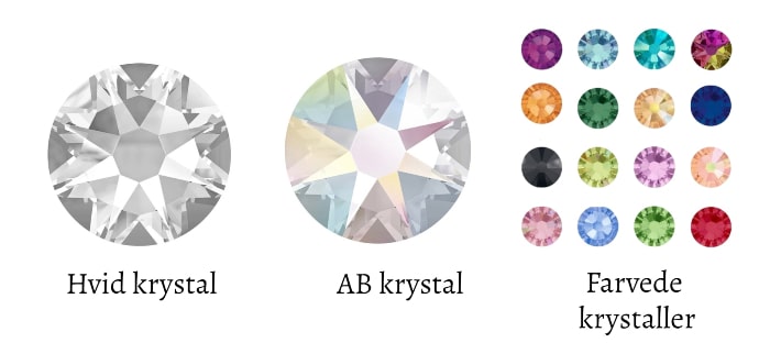 eksempler på swarovski krystaller i forskellige farver