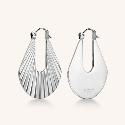 Rosefield Sunray Hoops Silver