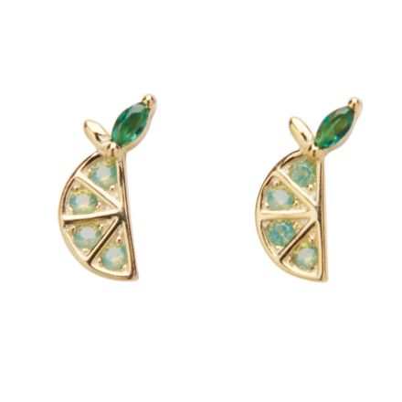 Pico Lime Crystal Stud